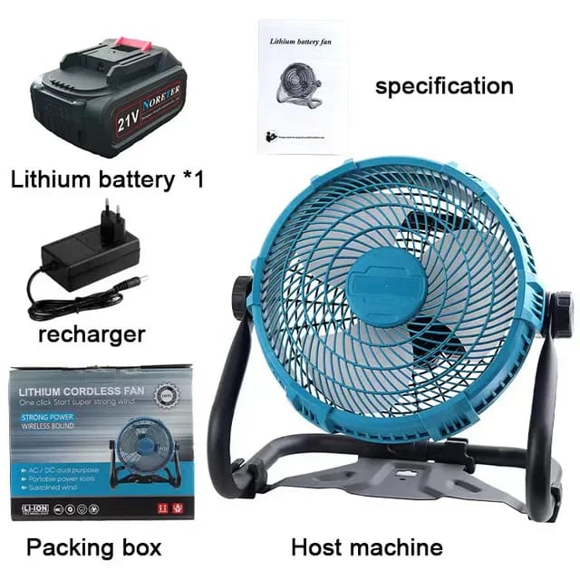 Ventilador Portátil Inalámbrico con Batería de Litio